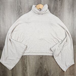 Venti6 Italy Oatmeal Turtleneck Cropped Sweater size M